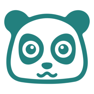 Adorable Cute Panda Decal (Turquoise)